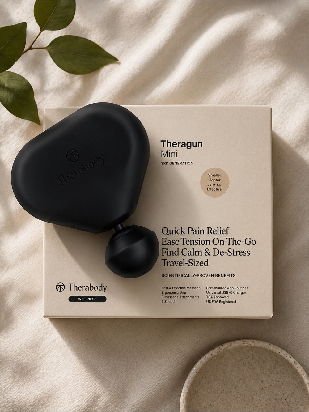 Therabody Mini Percussion Massager - Black-USED ONLY A FEW TIMES-